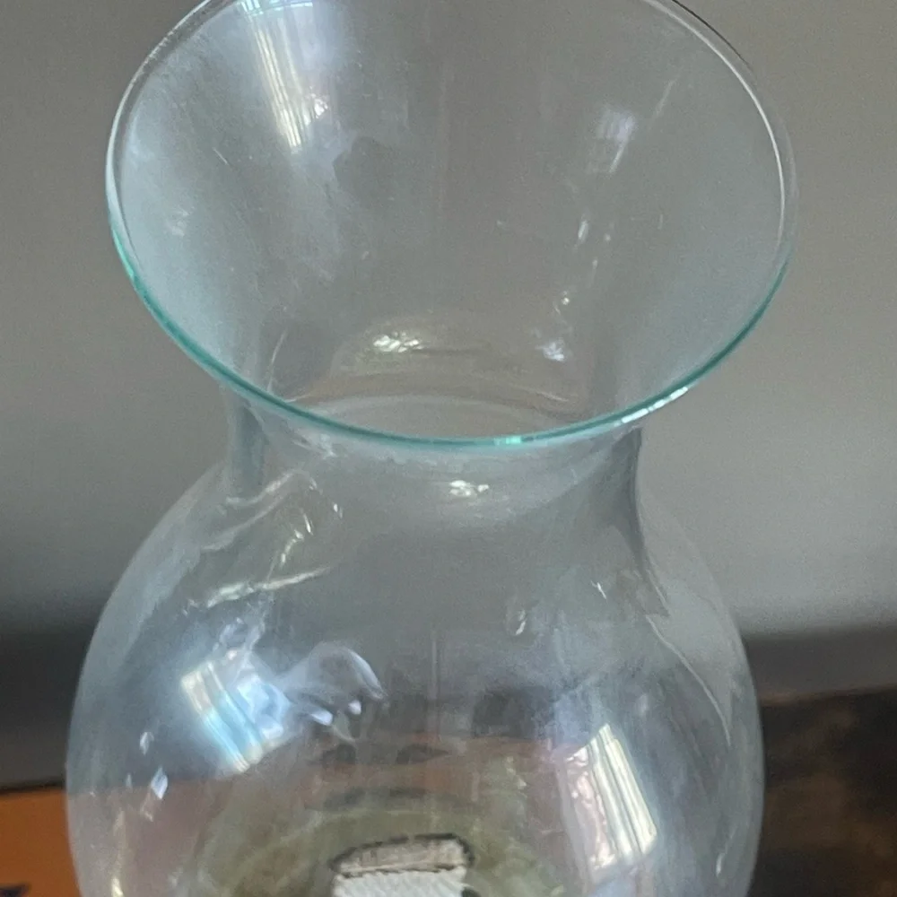 Elegant Glass Oil Lamps with Brass Accents